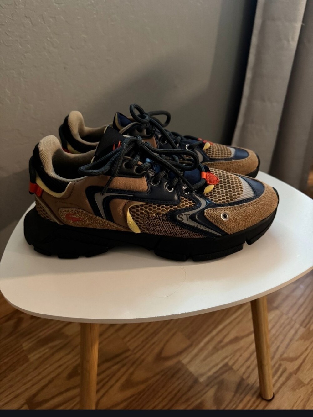 Lacoste L003 Neotextile Multi-Tone Brown & Black Suede Sneakers